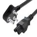 AIMZZ 3 PIN Laptop Power Cord Cable for Charging Adapter Power Supply Compatible with DELL HP Samsung ACER ASUS & All Other Brand Laptop Black, Pack of 1