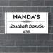 URBANITE CREATION Premium Nanda's Designer Acrylic Name plate: White Glossy Base with Striking Black|Acrylic Customised/Personalized