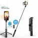Filiz Q07 104 Cm Long With Flash Light Professional Video and Picture Catcher Bluetooth shutter remote with 120 mah Battery Selfie Stick with Tripod Stand Features Monopod