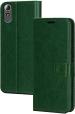 MV Lenovo A6000 Green Leather Shock Absorption Mobile Flip Cover With Holder