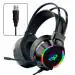 HY 7.1 USB Gaming Wired Over Ear Headphones with Surround Sound, Active Noise-Cancellation, 50MM Driver, RGB Gaming Headphone for Computer, Laptop