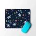 Bhaicover Blue Space with White Astronaut and Spaceship Designer Printed Rubber Mouse Pad