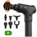 Dr Physio Supervolt Go Professional Percussion, Cordless Rechargeable & Portable Deep Tissue Massager For Full Body Recovery & Relief from Muscle Pain Massage Gun with 6 Heads -1029 (Black)