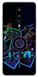 aadia One Plus 8 Matte Vinyl Avengers Printed Mobile Skin Sticker with Scratch Resistant Lamination
