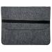 Yacht Glide Series Soft Protective Laptop Compartment Compatible for Laptop upto 14 inch, Felt Non-Wooven Sleeve, Charcoal Grey, 14 inch