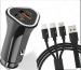 SKDR 51W Car Power 16 Fast Car Charger with Dual Output & 3.4 amp 3 in one cabal | 51 Watts Total (18W USB + 33W Type C PD) | Fast Charging Adapter for iPhone & Android ( 1 charger + 3.4 amp 3 in one data cabal )