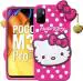 WEBKREATURE Mobile cover for POCO M3 Pro 5G, 3D Cute Doll Hello Kitty Case (Pink, Grip Case)