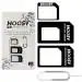 Technotech Noosy Sim Card Adapter Kit Nano, Micro,Needle for Iphone 5 4S