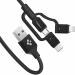Spigen Fast Charging Multi Cable USB-C Micro USB Lightning Black