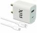 flix 3 A Multiport Mobile Storm SD122 Charger with Detachable Cable (White)
