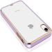 ERIT Chrome case for iPhone XR | Transparent case | Chrome case | Electroplating case Cover for Transparent -(Purple Border)