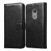 Coverage Faux leather Wallet with Back Case TPU build Stand & Magnetic Closure Flip Cover for Lenovo K6 Note - Venom Black