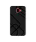Casotec Zig-Zag Black Line Design Printed Silicon Soft TPU Back Case Cover for Samsung Galaxy J6 Plus