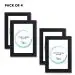 8X12 Inch Photo Frame for Home & Office Wall Decor & Best Gift for Birthday & Occasions Synthetic Wooden Photo Frame Pack Of 4 Frame