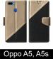 Sbms Oppo A5, Oppo A5S Black Artificial Leather Shock Proof Flip Cover