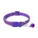 YellowCult Dazzling & Shimmering Pet Collar Collection for Cats, Puppies, Small Dogs, Fat Rabbits - [with Bell & Safety Buckle Lock] - [Glittering Purple]