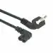 Upix 1.3 Metres 2Pin Power Cord (with L-Shaped Connector) for Laptop, Printer, Camera, LCD/TFT CRT Monitor
