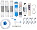 Hydroshell complete RO service filter kit of 80 GPD Membrane, Inline, UF, Mineral and TDS Meter with All accessories