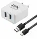 flix 12 W 2.4 A Multiport Mobile (Beetel) XWC-64D 12 W Charger with Detachable Cable (White)