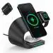 Sevenaire MagCharge D1800 3-in-1 Wireless Charging Dock (Black with 18W Adapter) l Wireless Android Charger l iPhone Charger