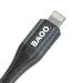 Bwoo Aux To Lightning Cable Bo-Aux060 Lightning To 3.5mm Aux Cable - Nylon Braided Iphone Aux Cable For Car, Aux Cable For Iphone, Grey Iphone Aux Cord For Car / Lightning To Aux Cable