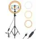 Eyuvaa Black 10 Inch Led Ring Light With 60 Inch Tripod Stand Tabletop Stand And Phone Holder