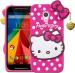 WEBKREATURE Mobile Cover for Motorola Moto G (2nd Generation) (Pink, Grip Case)