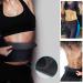 APPGEN Waist Support Belt Sweat Waist Trimmer Fat Burner Exercise Slimming Belt Waist Support (Black)