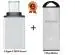 REALSPEED USB 3.0 Flash Drive 128GB with 1 OTG Type C Adapter Free - Silver