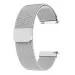 RUPELIK (Chain 18mm Strap Silver) Stainless Steel Megnetic 18mm Watch Strap Compatible with Fossil Q Venture Gen 3 / Q Venture HR Gen 4 / Vivoactive 4S / Vivomove 3S & Other 18mm Watches Strap Silver