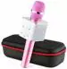 TULUA Q7 Karaoke Mic with Bluetooth Speaker Wireless Microphone for All Smartphones and Singing Practise, Karaoke Singing, Sound Recording, Small Gatherings (Pink)