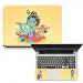 GloShvi Cute Shri Krishna Laptop Skin Decal Sticker, Waterproof, Bubble Free and scratchproof Vinyl Laptop Decal (Yellow)