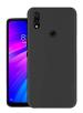 ECMERED Never Stick To Your Pocket Back Case Cover For Redmi 7, Soft Flexible Matte Finish Smooth Grip Candy Case (Black)