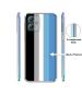 Casotec White and Blue Lines Printed Silicon Soft TPU Back Case Cover for Motorola Moto G54 5G