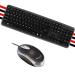 Quantum QHM 7403D Wired Kyboard + QHM 222 Wired Optical Mouse (Black)