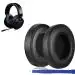Crysendo Black Faux Leather Headphone Cushion