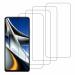 Kite Digital Poco X4 Pro Transparent Tempered Glass Screen Protector with Full Screen Coverage - Except Edges and Easy Installation Kit (Pack of 4)