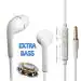 Ali Creation White Aluminium Bass Boost Sound Earphones