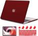 iFyx Compatible with MacBook Pro 13 Inch With Retina Display Case Cover 2023-2020 Release A2338 M2 M1 A2289 A2251 Protective Plastic Hard Shell Case Cover + Keyguard Skin + Screen Guard (Winered)
