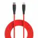 Portronics Silklink 20W Type-C to 8 Pin Fast charging Cable for Lightning Devices,Premium Silicon Cable, 1M (Red)
