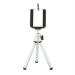 Hiffin White Mini Table Top Aluminium Telescopic Tripod With Mobile Clip For Camera Go Pro Mobile Phone