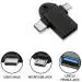 SFZ 2 in 1 OTG Adapter USB to Type C & Micro USB Conventor, USB 3.0 Female to Micro USB Male and USB C Male Connector for Media TV Sticks, Android Phones or Tablets Keyboard Mouse Use - Black