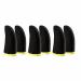 LIMESHOT Slip-Proof Yellow Rubber Pro Gaming Finger Sleeve 6 x 6 x 12 cm (Pack of 3)