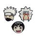 YellowCult Pack of 3 Shoe charms for Clog Shoes, Wristband Charm, Shoe, Bracelet Decoration or Party Gifts [Naruto Characters - Jiraiya/Rock Lee/Kakashi]