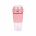 BOSS USB Portable Blender Bottle for Smoothie, Milk Shakes and Juice, USB Rechargeable Battery with 30 Watt Motor, 500 ML, built-in Jar, Pink