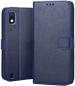 Zybux Samsung Galaxy A20E Blue Artificial Leather Mobile Flip Case with Holder