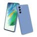 LIRAMARK Silicone Soft Back Cover Case for Samsung Galaxy S21 FE 5G (Silicone Blue)