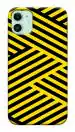 MobiEra Apple iPhone 11 Zip Zap Yellow Black Pattern Plastic Designer Printed Hard Case Cover