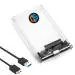 DS REFURBISH 2.5'' External Hard Drive Enclosure USB 3.0 to SATA III Tool-Free Clear Hard Disk Case for 2.5 inch 7mm 9.5mm SATA HDD SSD Max 6TB Support UASP