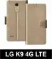 Sbms Lg K9 4G Lte Gold Artificial Leather Shock Proof Flip Cover